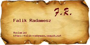 Falik Radamesz névjegykártya